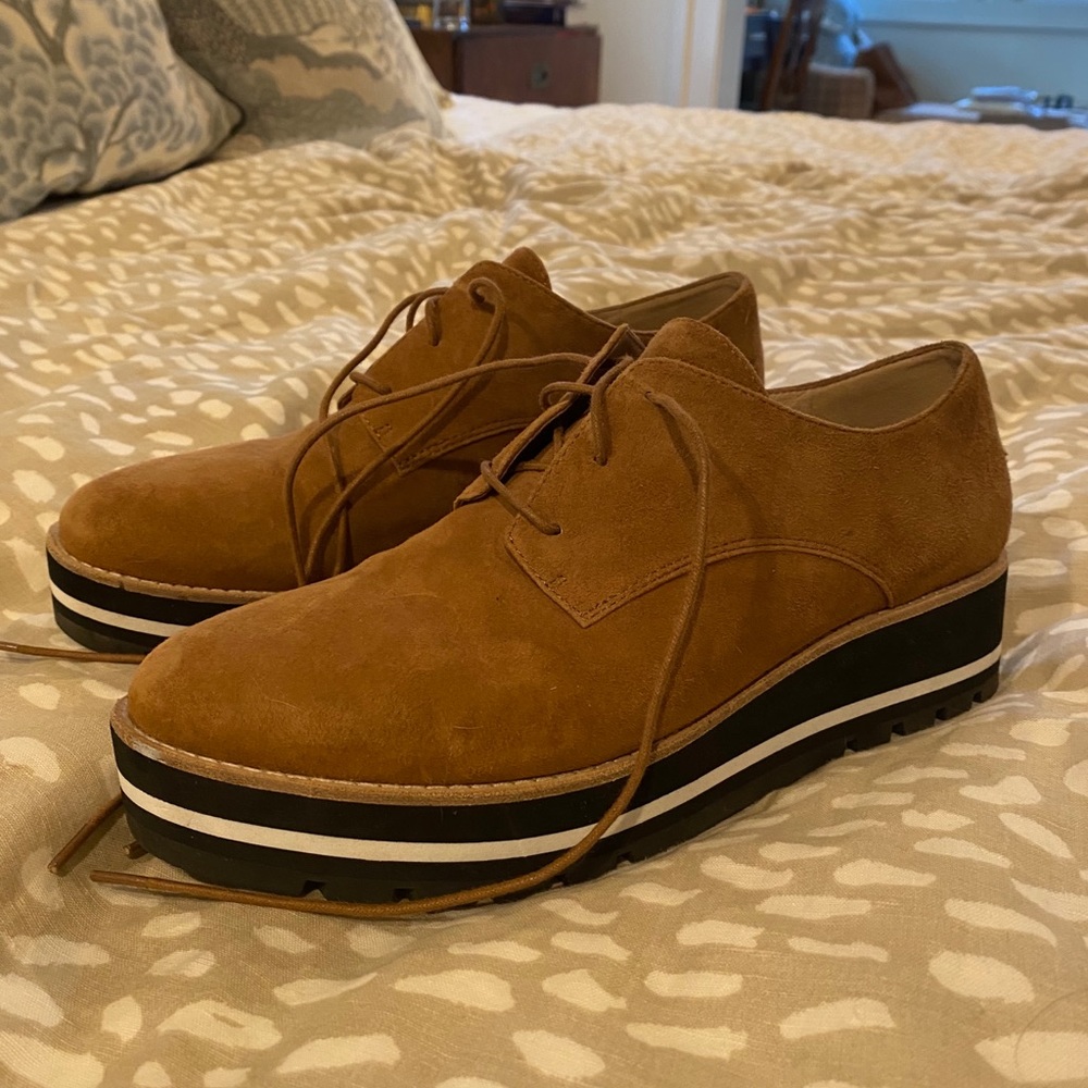Eileen Fisher suede platform shoe size 9 Oxford